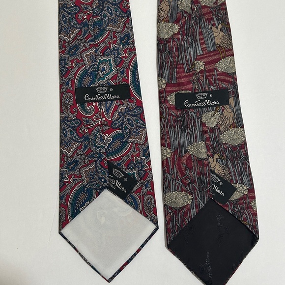 Countess Mara Paisley and Abstract Patterned Ties Set of 2. - Picture 2 of 10
